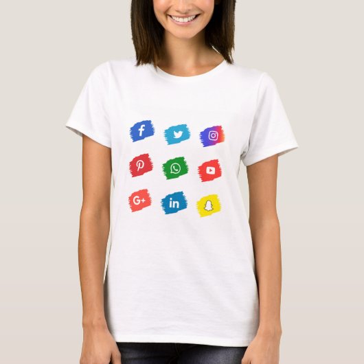 Pictogram voor sociale media t-shirt (Voorkant)