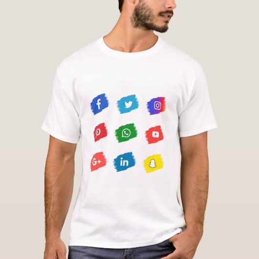 Pictogram voor sociale media t-shirt (Voorkant)