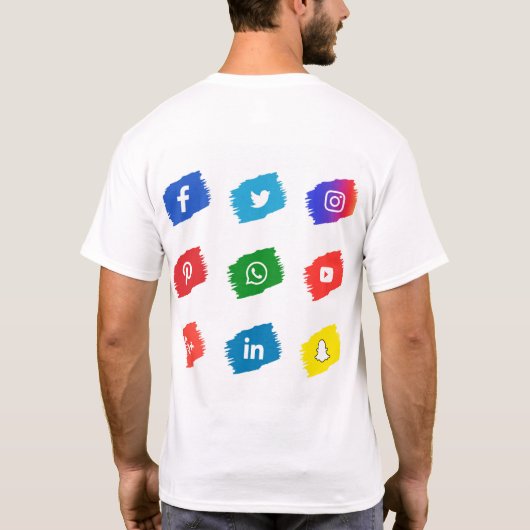 Pictogram voor sociale media t-shirt (Achterkant)