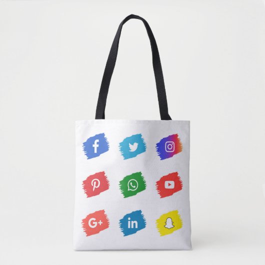 Pictogram voor sociale media tote bag (Voorkant)