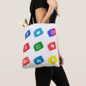 Pictogram voor sociale media tote bag (Dichtbij)