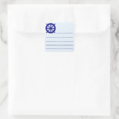 Pictogram voor stuurwiel vierkante sticker (Tas)