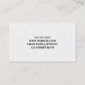 Pictogram voor thuis | Witte bakstenen tegels Visitekaartje (Achterkant)