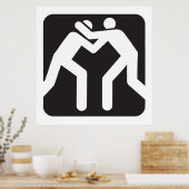 Pictogram voor wasmachines poster (Keuken)