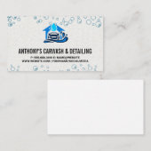 Pictogram voor wasstraat | luchtbellen visitekaartje (Voorkant / Achterkant)