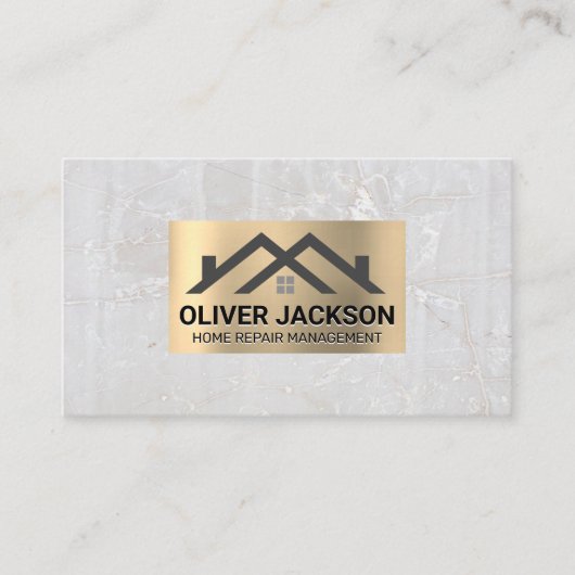 Pictogram voor woningen | Steen | Metaal Visitekaartje (Voorkant)