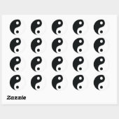 pictogram voor ying and yang ronde sticker (Vel)