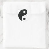 pictogram voor ying and yang ronde sticker (Tas)