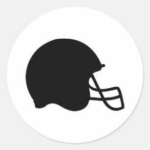 pictogram voor zwarte footballs ronde sticker