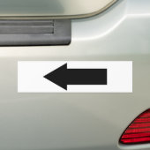 pictogram voor zwarte pijl links bumpersticker (Op auto)