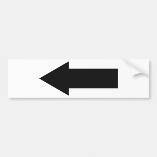 pictogram voor zwarte pijl links bumpersticker (Voorkant)