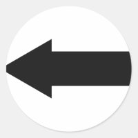 pictogram voor zwarte pijl links