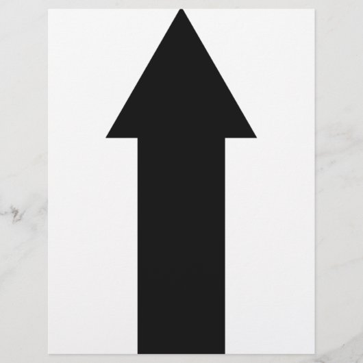 pictogram voor zwarte pijl omhoog flyer (Voorkant)