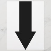pictogram voor zwarte pijl omlaag flyer (Voorkant)