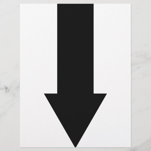pictogram voor zwarte pijl omlaag flyer (Voorkant)