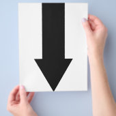 pictogram voor zwarte pijl omlaag flyer (Hand)