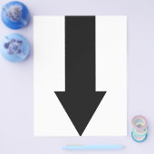 pictogram voor zwarte pijl omlaag flyer (Enkel)