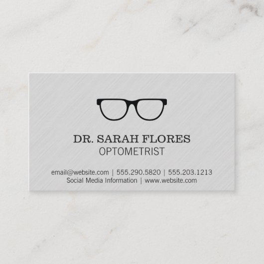 Pictogram voorschrijfbril | Optometrist Visitekaartje (Voorkant)