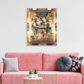 Pictogram waarin Abraham en de Drie Angels worden  Canvas Afdruk (Insitu (Woonkamer))