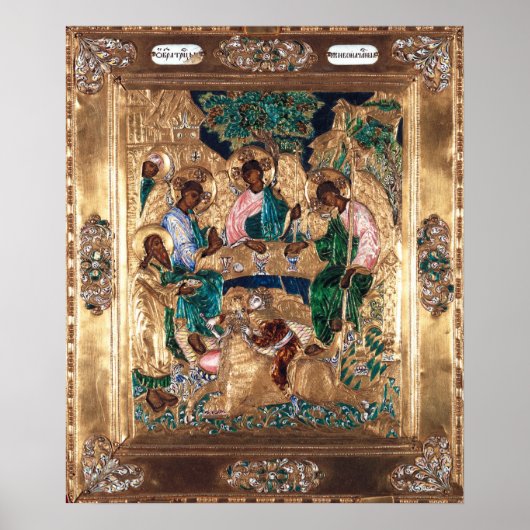 Pictogram waarin Abraham en de Drie Angels worden Poster (Voorkant)