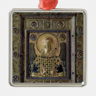 Pictogram waarin de Archangel Michael wordt afgebe Metalen Ornament