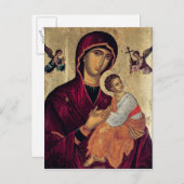 Pictogram waarin de Heilige Moeder van de Passie w Briefkaart (Voorkant / Achterkant)