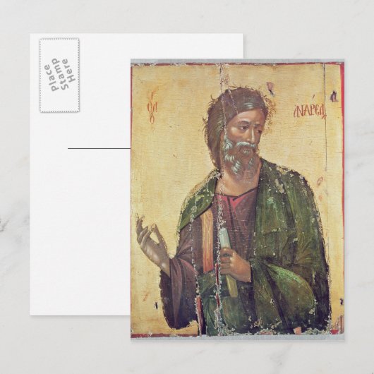 Pictogram waarin St. Andrew wordt afgebeeld Briefkaart (Voorkant / Achterkant)