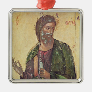 Pictogram waarin St. Andrew wordt afgebeeld Metalen Ornament
