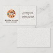 Pictogram wasprogramma | Achtergrond papierstructu Visitekaartje (Voorkant / Achterkant)