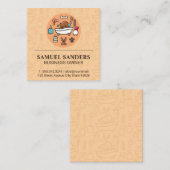 Pictogram wasprogramma vierkante visitekaartje (Voorkant / Achterkant)