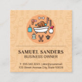 Pictogram wasprogramma vierkante visitekaartje (Voorkant)