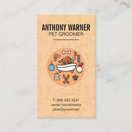 Pictogram wasprogramma visitekaartje (Voorkant)