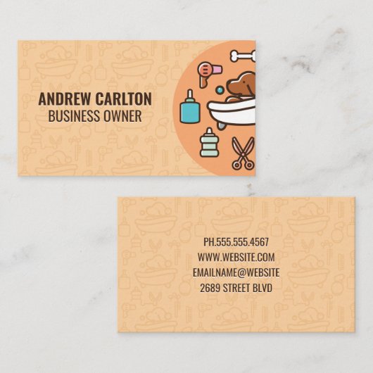 Pictogram wasprogramma visitekaartje (Voorkant / Achterkant)