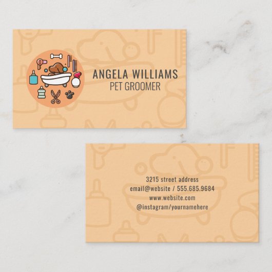 Pictogram wasprogramma visitekaartje (Voorkant / Achterkant)