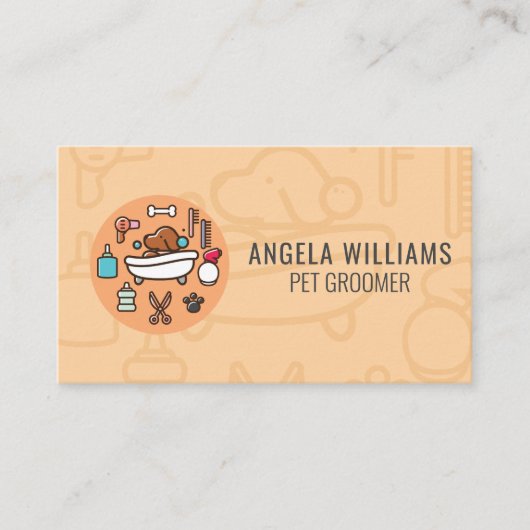 Pictogram wasprogramma visitekaartje (Voorkant)