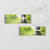 Pictogram Yoga Pose | gestapelde stonken Mini Visitekaartje (Voorkant / Achterkant)