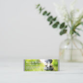 Pictogram Yoga Pose | gestapelde stonken Mini Visitekaartje (Staand voorkant)