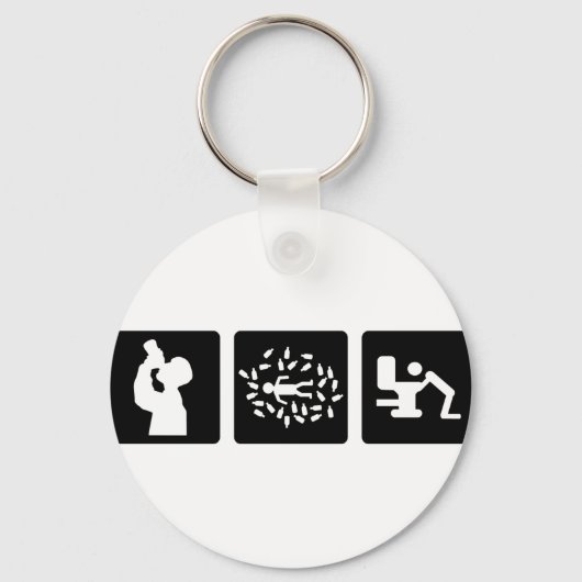 pictogram zwart afbeelding sleutelhanger (Voorkant)