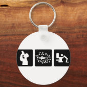 pictogram zwart afbeelding sleutelhanger (Voorkant)