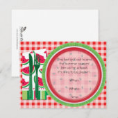 Pictograminstellingen rode en witte watermeloenen kaart (Voorkant / Achterkant)