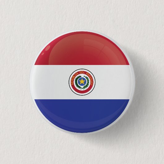 Pictogrammarkering Paraguay Round Ronde Button 3,2 Cm (Voorkant)