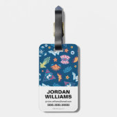 Pictogrammen en frasen voor Wonder Woman | Monogra Bagagelabel (Achterkant verticaal)