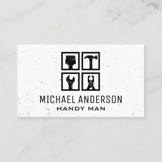 Pictogrammen Home Building Tools Visitekaartje (Voorkant)