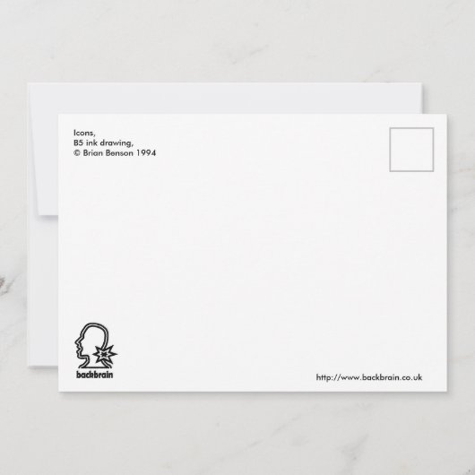 Pictogrammen, platte Kaart (Achterkant)