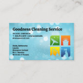 Pictogrammen reinigen visitekaartje (Voorkant)