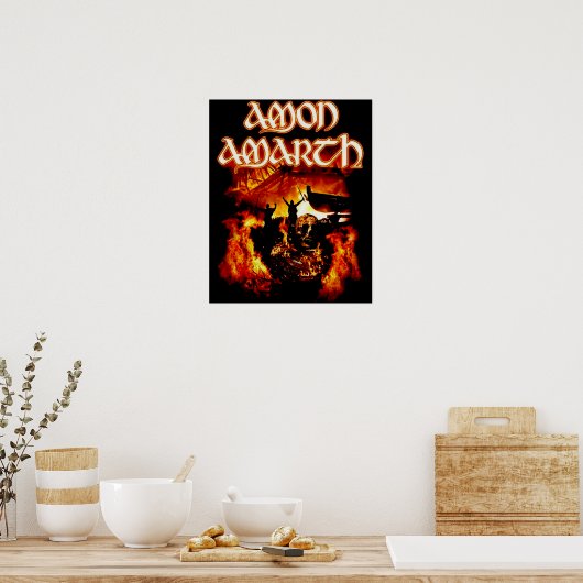  Pictogrammen van Amon Amarth Retro 70 Poster (Keuken)