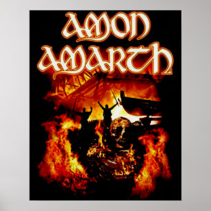 Pictogrammen van Amon Amarth Retro 70 Poster