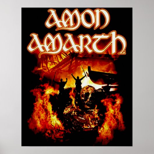 Pictogrammen van Amon Amarth Retro 70 Poster (Voorkant)