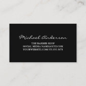 Pictogrammen van Barber Shop | Barber Pole Visitekaartje (Achterkant)