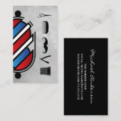 Pictogrammen van Barber Shop | Barber Pole Visitekaartje (Voorkant / Achterkant)